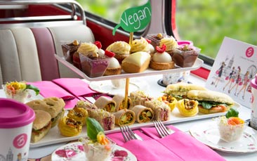 afternoon tea bus hen party