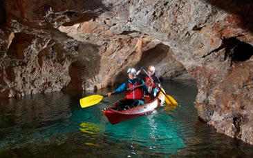 cave kayaking hen party