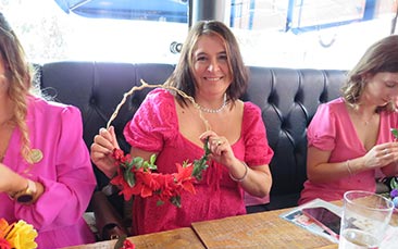 floral wreath making hen party