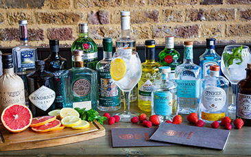 gin tasting with meal hen party