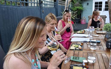 mobile luxury wine and cheese tasting hen party