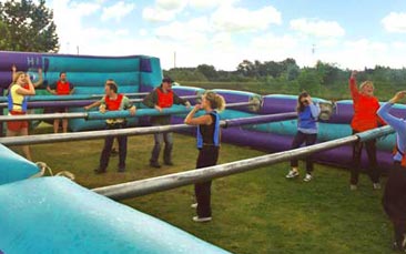 human table football hen party