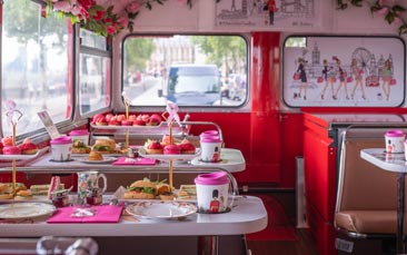 afternoon tea bus hen party