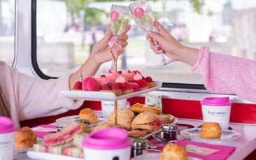 afternoon tea bus hen party