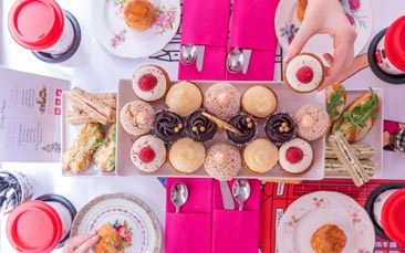 afternoon tea bus hen party