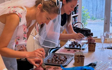 chocolate making workshop with venue hen party