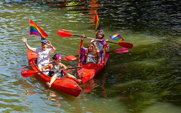 city kayak tour hen party