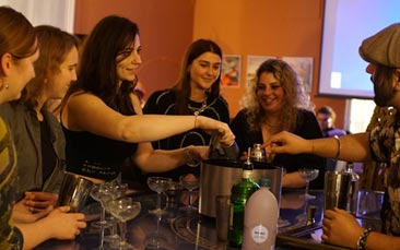 cocktail masterclass at hidden indie bar hen party