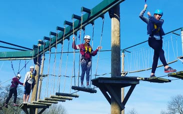 extreme high ropes course hen party