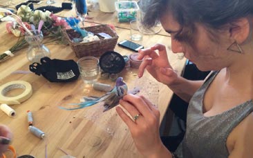 fascinator making hen party