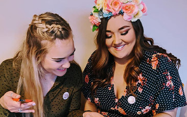 faux flower crown workshop hen party