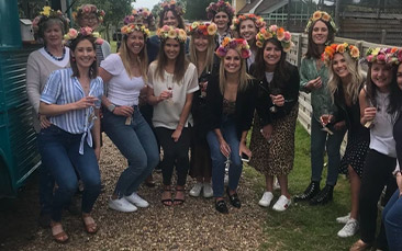 mobile flower crown workshop hen party