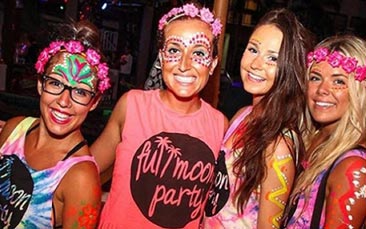 full moon party theme night hen party