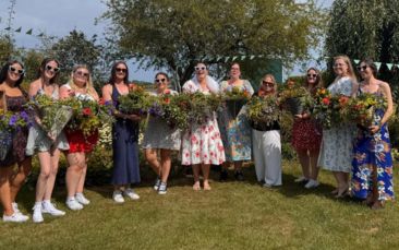 hanging basket workshop with afternoon tea hen party