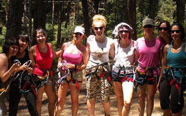 high ropes course hen party