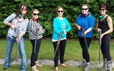 horse riding and clay shooting hen party