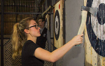 indoor axe throwing hen party