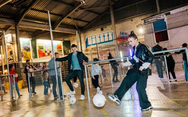 indoor street football challenge hen party