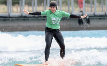 inland surf lesson hen party