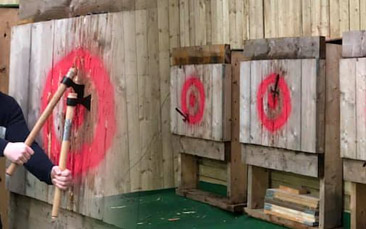 knife and axe throwing hen party