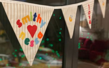 mobile bride tribe bunting workshop hen party