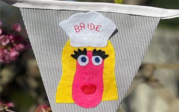mobile bride tribe bunting workshop hen party