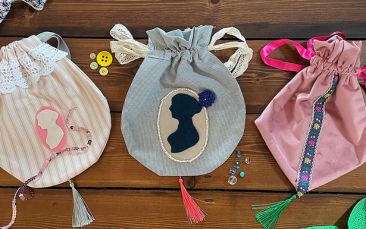 mobile bridgerton-inspired reticule workshop hen party