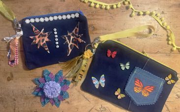 mobile clutch-bag upcycling workshop hen party