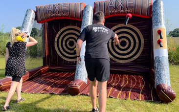 mobile inflatable axe throwing hen party