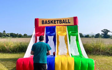 mobile inflatable basketball shoot-out hen party