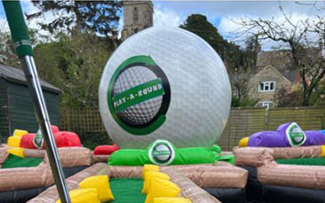 mobile inflatable crazy golf hen party