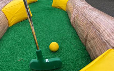 mobile inflatable crazy golf hen party