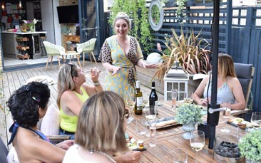 mobile luxury wine and cheese tasting hen party