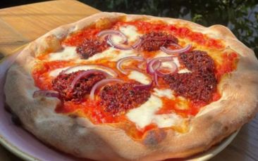 pizza and a drink hen party