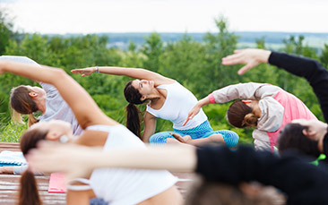 rooftop yoga spa hen party