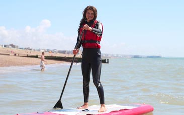 stand up paddleboarding hen party