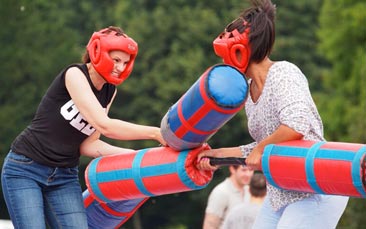 sumo wrestling and gladiator duel hen party