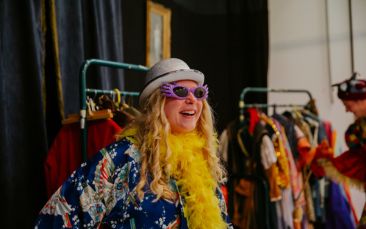 the dress-up lounge hen party