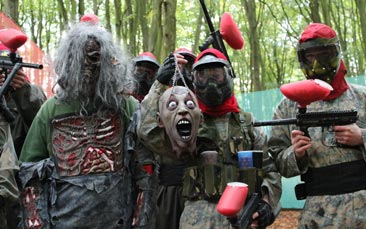 zombie paintball hen party