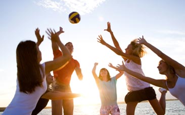 beach sports hen party