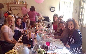 home cooked dinners hen party activity