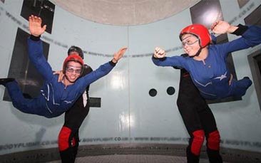 indoor skydiving hen party