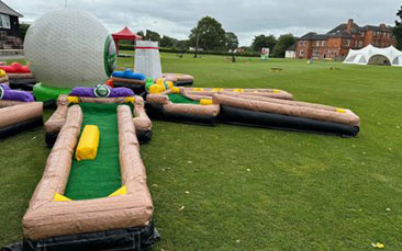mobile inflatable crazy golf