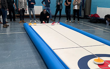 mobile inflatable curling