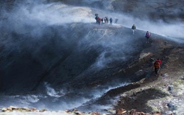 volcano hiking hen party