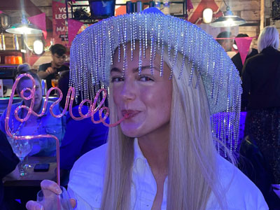 One of our lovely Bride-to-be's enjoying a cocktail!
