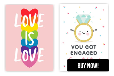 Hilarious engagement cards