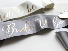 Metallic Bride-to-Be Sash