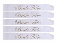White Bride Tribe Sashes