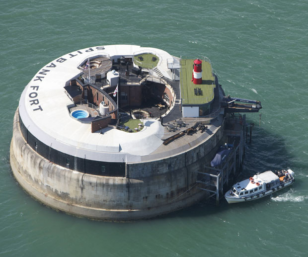 spitbank fort aerial view